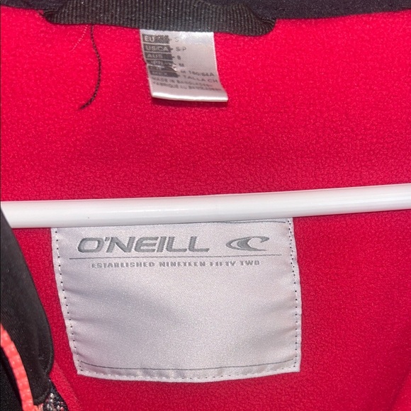 O'Neill Black Jacket with Coral Details - Picture 2 of 13
